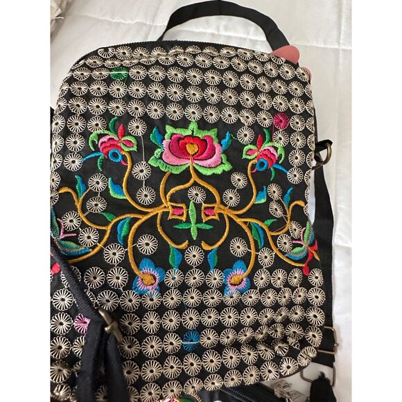 Handmade Embroidered Floral Crossbody Purse Adjustable Strap festival Hippy boho - Picture 10 of 15